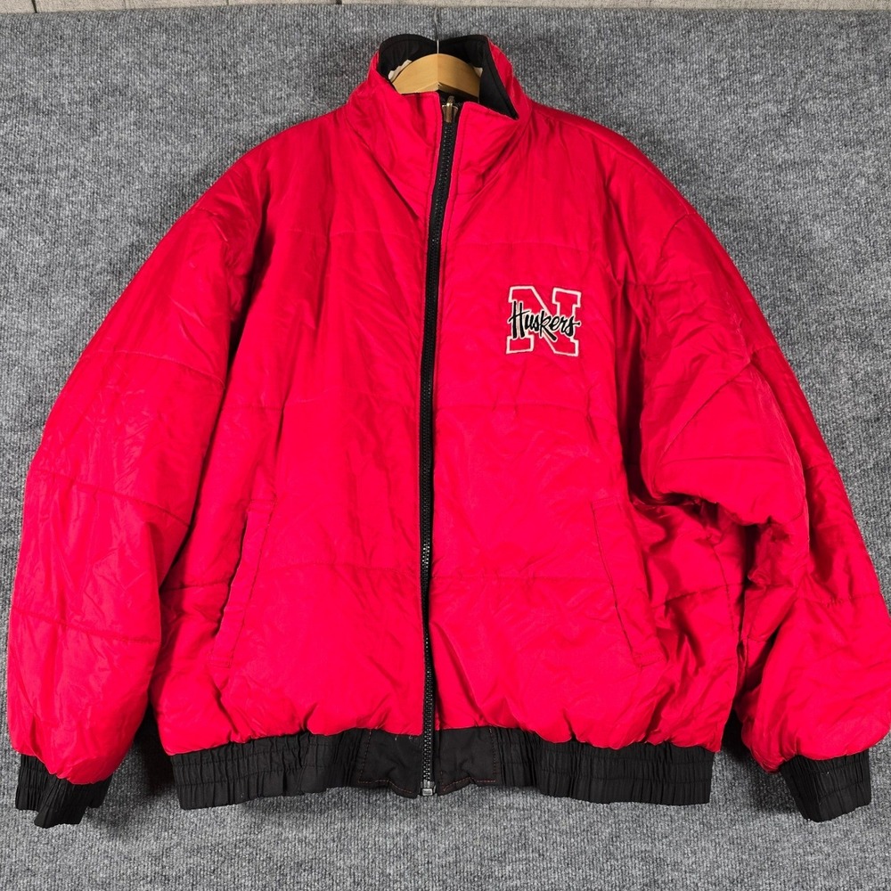 VTG Pro Player Nebraska Cornhuskers Puffer XXL‎  Reversible Jacket READ!